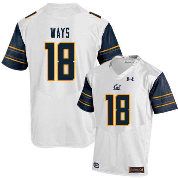 Men #18 Moe Ways Cal Bears UA College Football Jerseys Sale-White